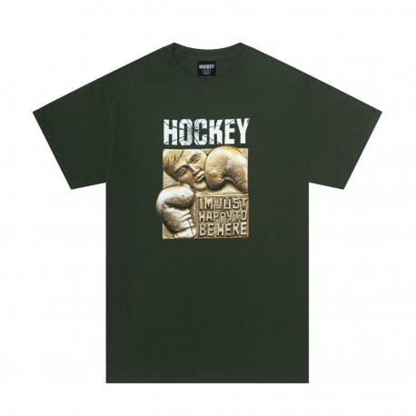 HOCKEY TEE HAPPY TO BE THERE - FOREST GREEN