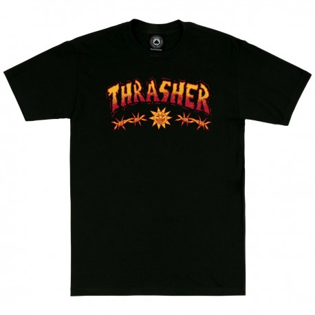 THRASHER TEE SKETCH - BLACK