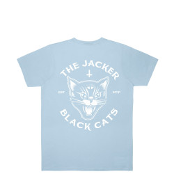 JACKER TEE BLACK CATS - BABY BLUE